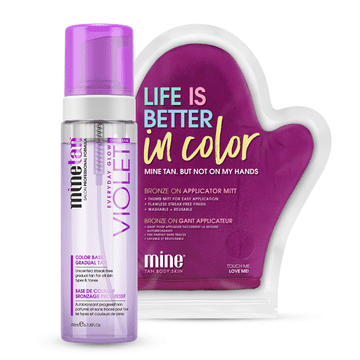shumee MineTan Violet Pena za postopno porjavitev 200 ml + rokavice
