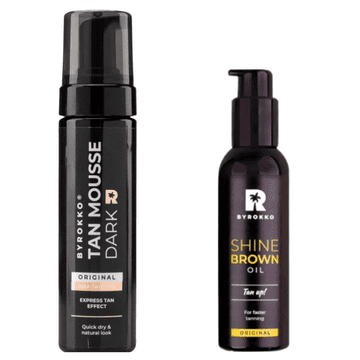 shumee Byrokko Tan Mousse Dark + Shine Brown Oil