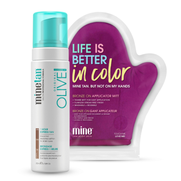 shumee MineTan Olive samoporjavitvena pena + rokavice