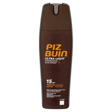 shumee Piz Buin ultra lahko vlažilno pršilo za sončenje SPF15 200 ml