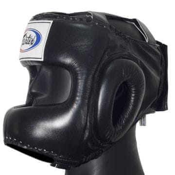 shumee Fairtex HG4 boksarska čelada z nosnim ščitnikom črne barve, velikost L