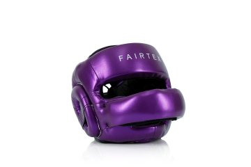 shumee Fairtex HG17 boksarska sparing čelada z nosnim ščitnikom vijolična M