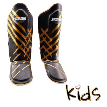 shumee Ščitniki za goleni StormCloud Lynx za otroke črno-zlate barve, mladinski, velikost M