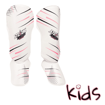 shumee Ščitniki za goleni StormCloud StarFall za otroke, beli in roza, Junior, velikost S