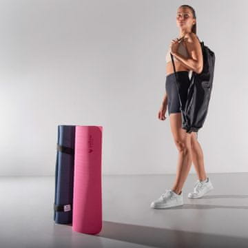 shumee Komplet vadbene podloge iz TPE yellowMAT, oranžna in roza + torba