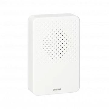 shumee TRÅDBUNDEN ELEKTRONISK DÖRRKLOCKA ORNO LARK MAXI AC VIT - ON-DP-MR-161