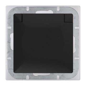 shumee PEARL ENKEL UTTAG P/TZ/U IP44 FLAP SVART M. - E+9001518