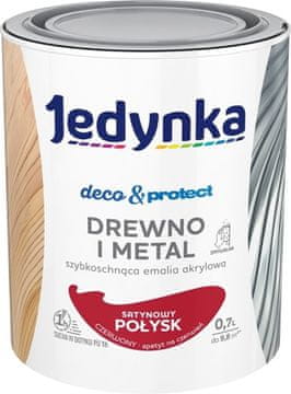 shumee JEDYNKA DECO&PROTECT TRÄ OCH METALL SATIN RÖD 0,7L - 5EMDM.CE0,7