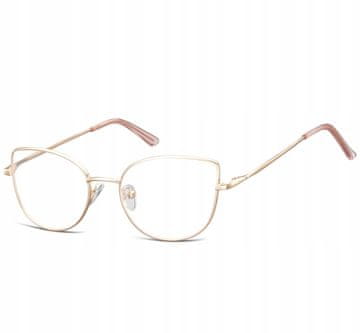 shumee Očala s prozornimi lečami, šesterokotni okvirji za korekcijo M297C, zlato-rdeča