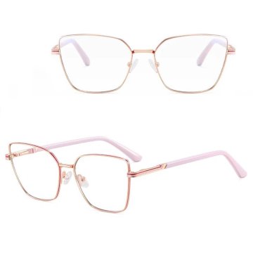 shumee Očala z mačjim očesom in prozornimi lečami ter dioptrijskimi okvirji AM67B temno modra