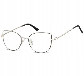 shumee Očala s prozornimi lečami, šesterokotni okvirji za korekcijo, srebrna M297A