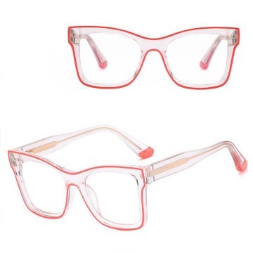 shumee Očala z mačjim očesom, prozorna stekla, okvirji za dioptrijo AM67E, bež, leopardji vzorec