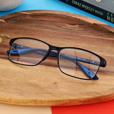 shumee Računalniška očala s prozornimi kovinskimi lečami in filtrom za modro svetlobo 25154B črne barve, dodatki