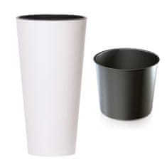 shumee Visok cvetlični lonec Tubus Slim DTUS200 | bel