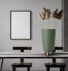 shumee GRACIA TUBUS SLIM DGTL240 cvetlični lonček na nogah | bel