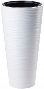 shumee Okrogli cvetlični lonec Sahara Dunes Slim 35 | bel