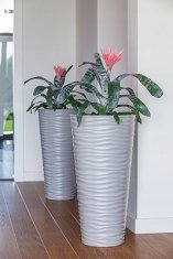 shumee Okrogli cvetlični lonec Sahara Dunes Slim 35 | bel