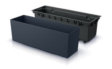 shumee Podolgovat cvetlični lonec Urbi DUC600 z vstavkom | Antracit