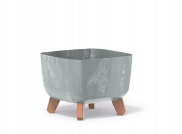 shumee Kvadratni cvetlični lonček na nogah GRACIA DGQL240E | Beton
