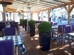 shumee URBI DURS170 visok cvetlični lonec z vstavkom | antracit