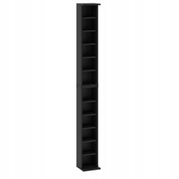 Target Home Stojalo za CD/DVD, police 180 cm, črne barve