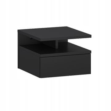 Target Home Stenska nočna omarica s predalom 32x35x23 cm črna