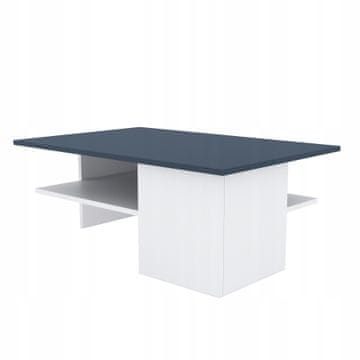 shumee Klubska mizica 90x60x33,5 cm za dnevno sobo, grafitno bela barva