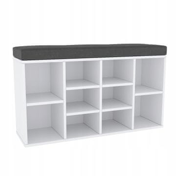 shumee Omarica za čevlje za predsobo, 10 parov belih čevljev