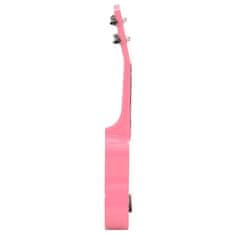 Vidaxl Otroški ukulele soprano s torbo roza 21"