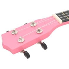 Vidaxl Otroški ukulele soprano s torbo roza 21"