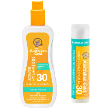 shumee Australian Gold sprej gel SPF30 + zaščitna šminka