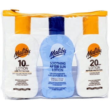 shumee Malibu Travel Pack losjoni za sončenje SPF10 SPF20 + losjon za po sončenju