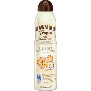 shumee Hawaiian Tropic Air Soft Silk vlažilna meglica SPF30 pršilo za zaščito pred soncem 177 ml