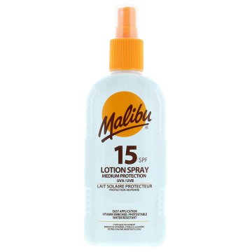 shumee Malibu Sun Lotion sprej SPF15 Vodoodporno pršilo 200 ml