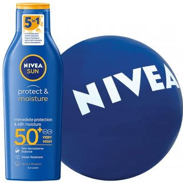 shumee Nivea Protect & Moisture balzam SPF50 + žoga za plažo