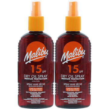 shumee Malibu suho olje v spreju SPF15 olje za porjavitev 200 ml x 2 kos