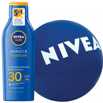 shumee Nivea Protect & Moisture balzam SPF30 + žoga za plažo