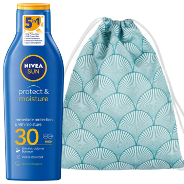 shumee Nivea Protect & Moisture balzam SPF30 + nahrbtnik za plažo
