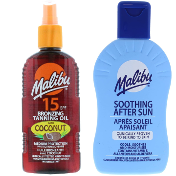 shumee Malibu kokosovo olje za porjavitev SPF15 200 ml + balzam za po sončenju 200 ml