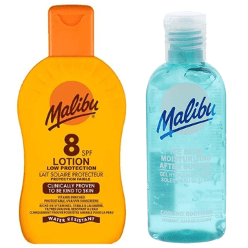 shumee Malibu SPF8 zaščitni balzam 200 ml + gel po sončenju 100 ml