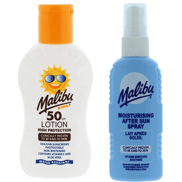 shumee Malibu otroški balzam SPF50 100 ml + sprej po sončenju 100 ml