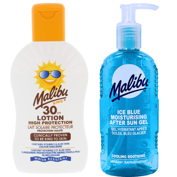 shumee Malibu otroški zaščitni balzam SPF30 200 ml + gel za po sončenju 200 ml