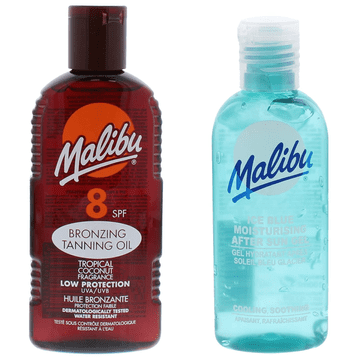 shumee Malibu olje za sončenje SPF8 200 ml + gel za po sončenju 100 ml
