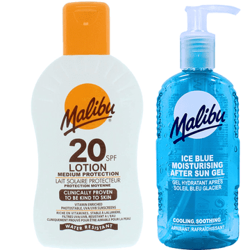 shumee Vodoodporen balzam Malibu SPF20 200 ml + gel za po sončenju 200 ml