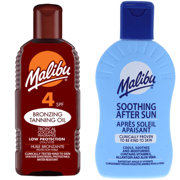 shumee Malibu olje za sončenje SPF4 200 ml + balzam za po sončenju 200 ml