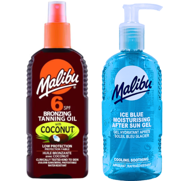 shumee Malibu kokosovo olje za porjavitev SPF6 200 ml + gel za po sončenju 200 ml