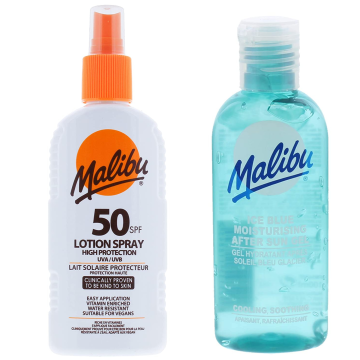 shumee Malibu SPF50 vodoodporen sprej 200 ml + gel po sončenju 100 ml