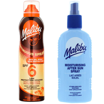 shumee Malibu Dry Oil Aerosol SPF6 175 ml + balzam v spreju po sončenju 200 ml