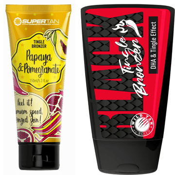 shumee Supertan Papaya & Granatno jabolko + Wild Tan Black Tingle Brez