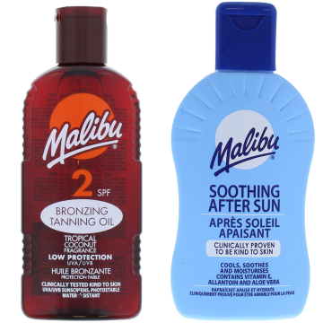 shumee Malibu olje za sončenje SPF2 200 ml + balzam za po sončenju 200 ml